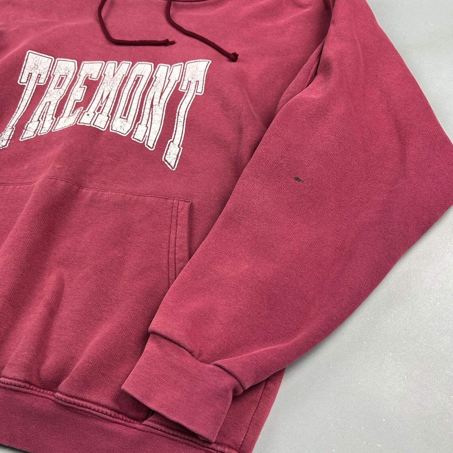 VINTAGE 90s Tremont Faded Red Hoodie Sweater sz Large Mens