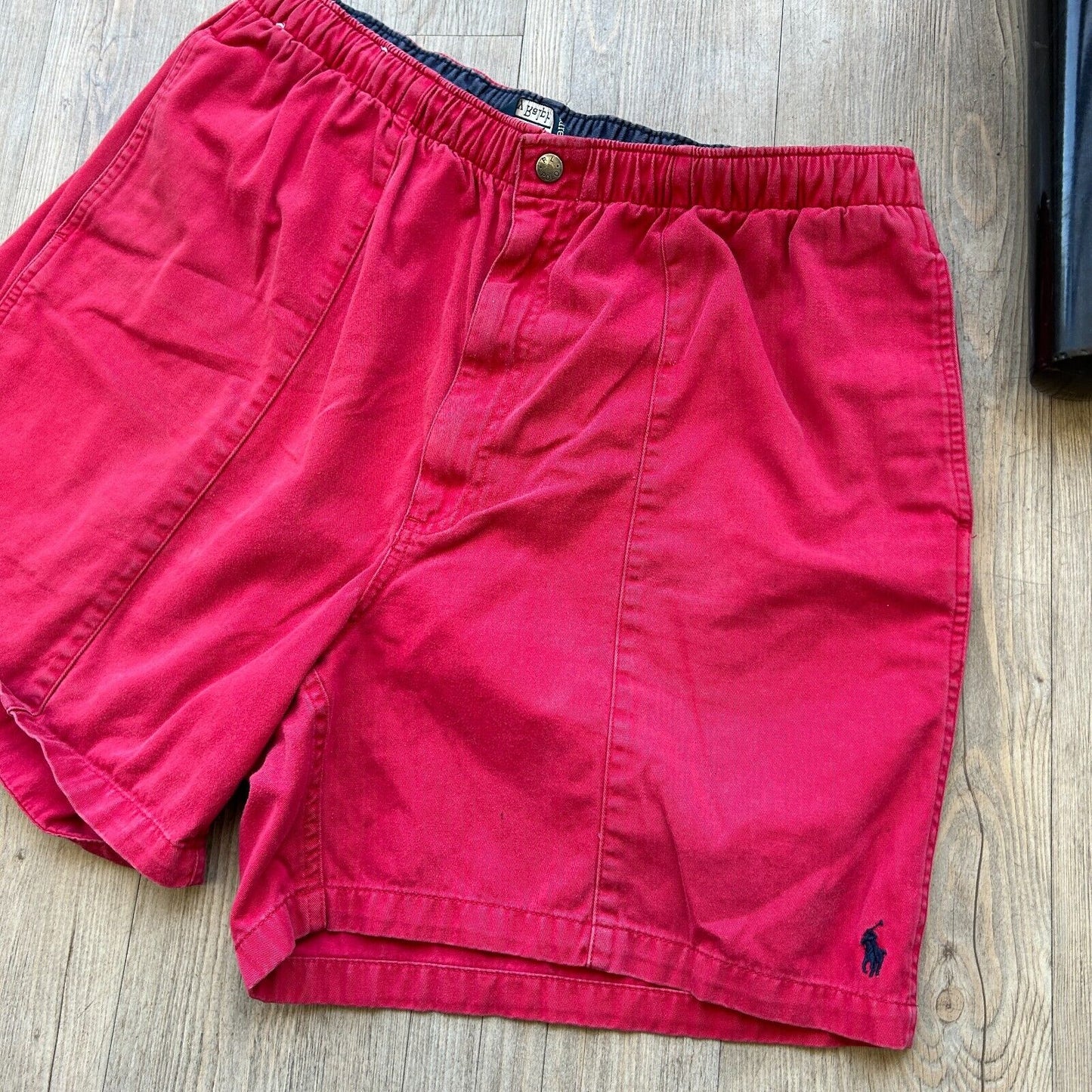 VINTAGE | POLO Ralph Lauren Red Cotton Canvas Shorts sz XL