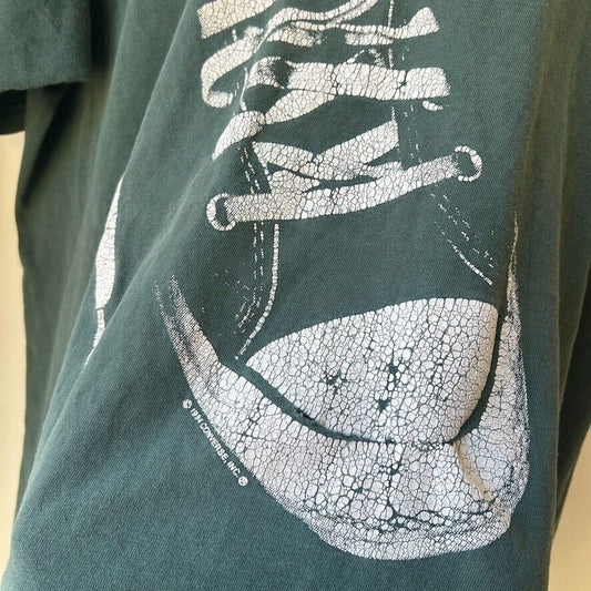 VINTAGE 90s | Converse All Star Faded Thrashed Shoe T-Shirt sz XL