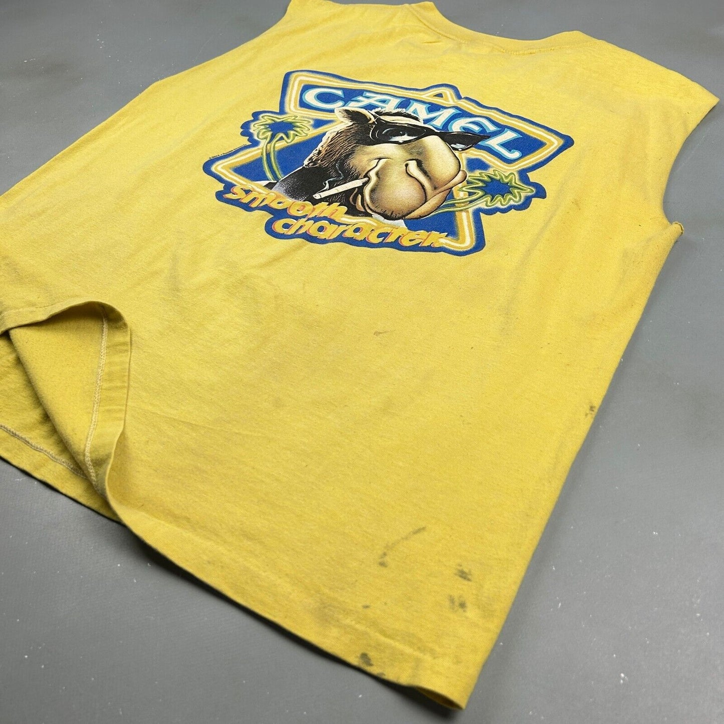 VINTAGE 80s | Joe CAMEL Smooth Character Sleeveless T-Shirt sz XL Men Adult