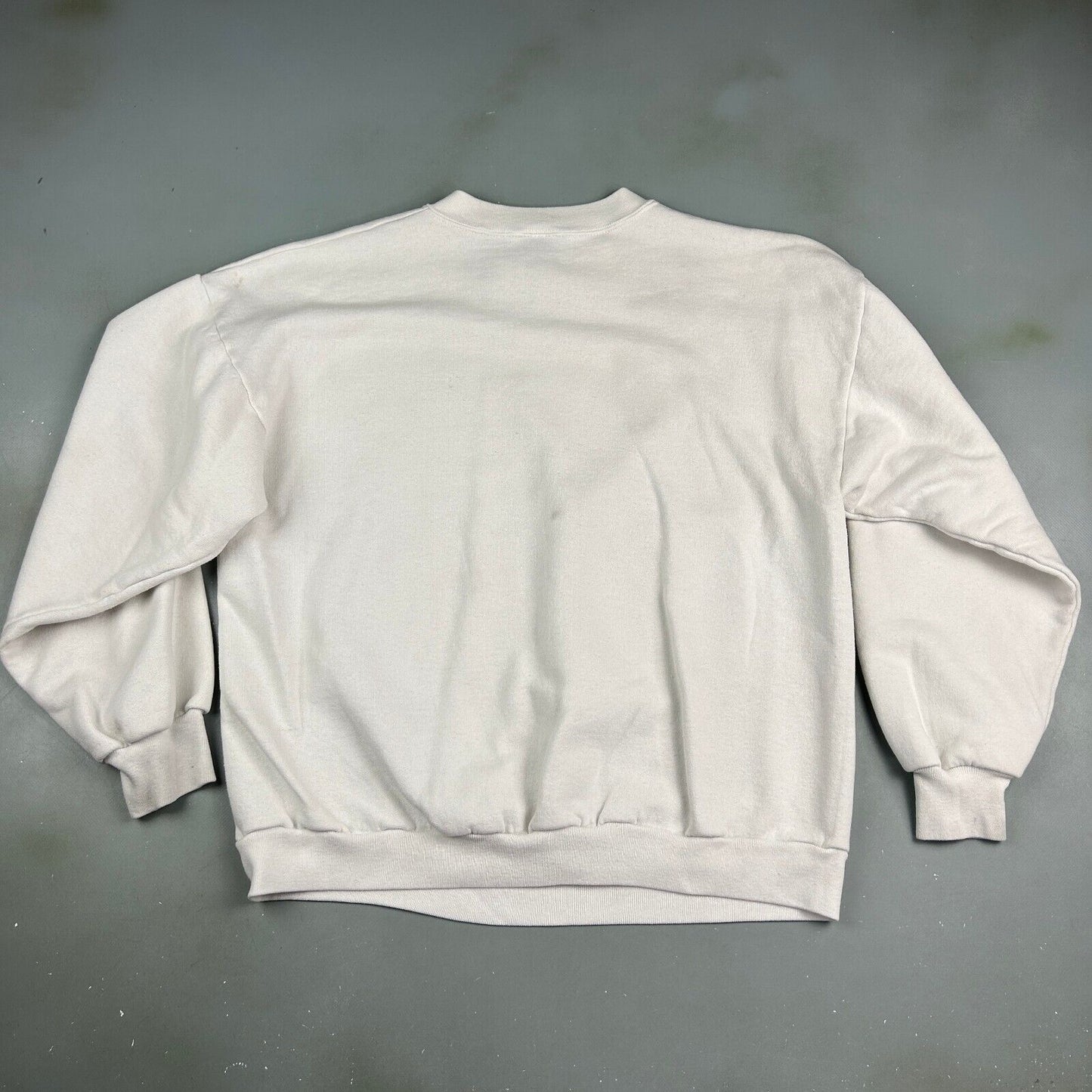 VINTAGE 90s TAZ Big Face Christmas White Crewneck Sweater sz Large Adult