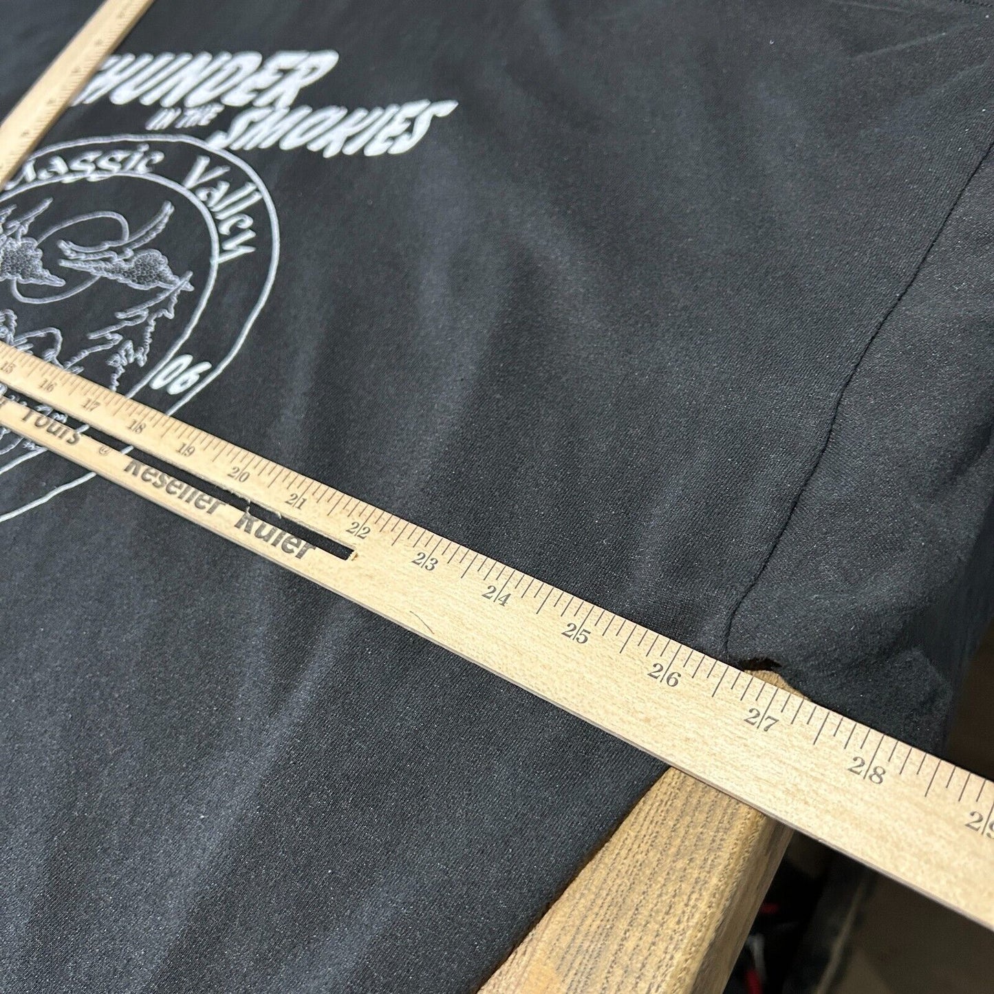 VINTAGE | Thunder In The Smokies Black Biker T-Shirt sz 3XL Adult
