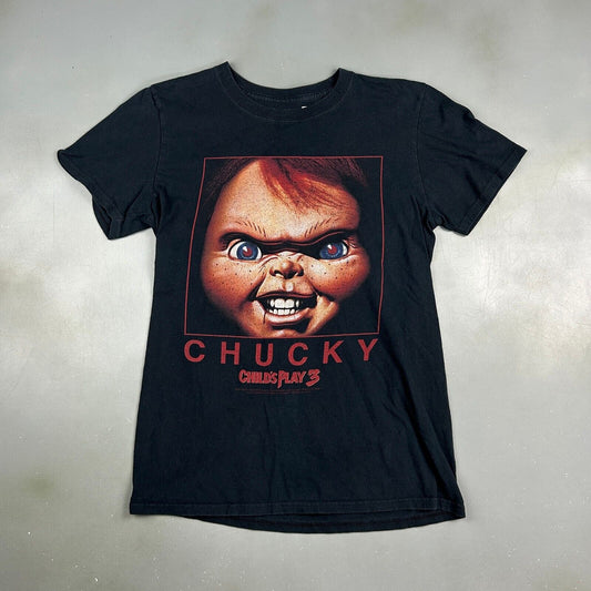 Chucky Child's Play 3 Black Movie T-Shirt sz XS/S Adult