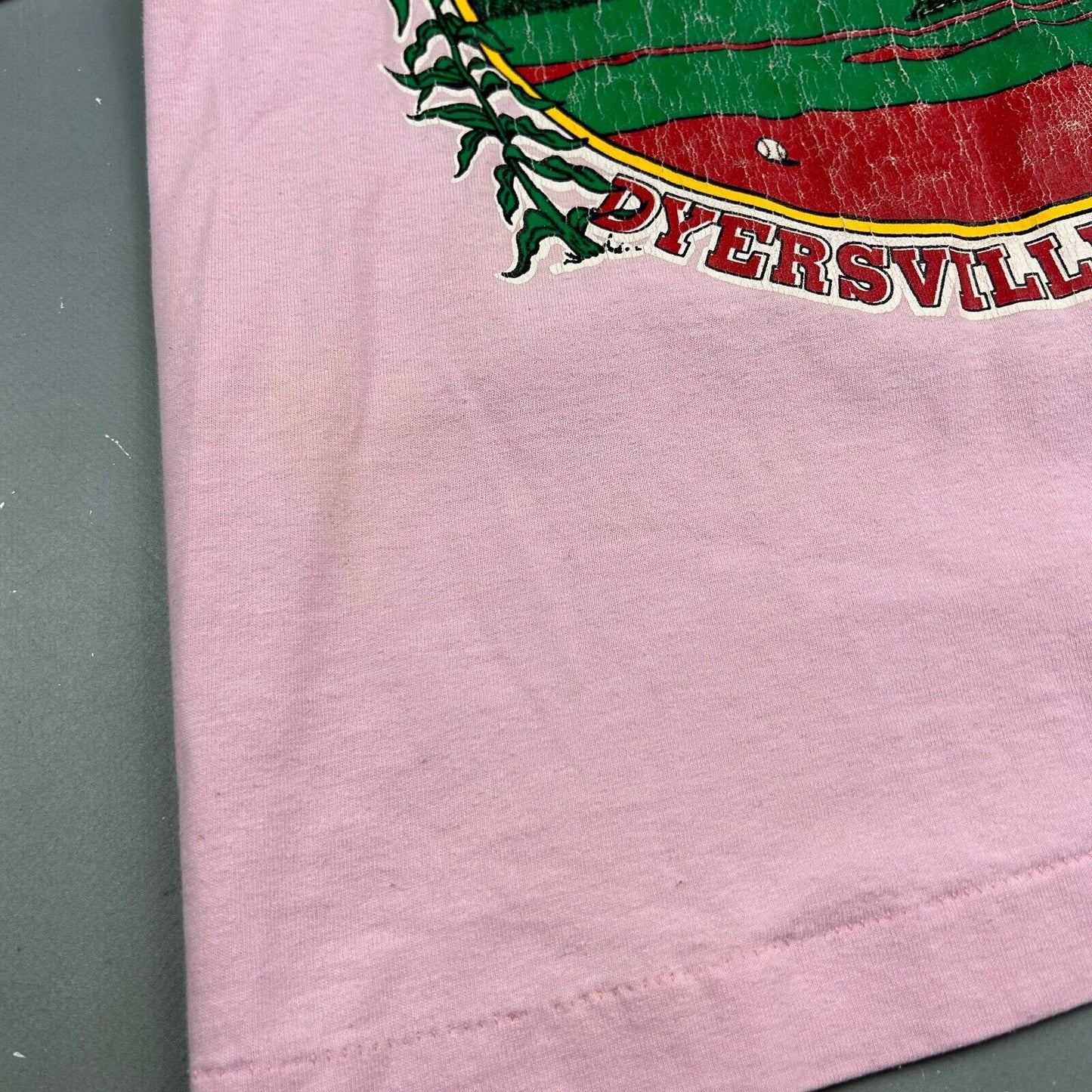 VINTAGE 90s | Field Of Dreams Iowa Pink T-Shirt sz XS Men Adult