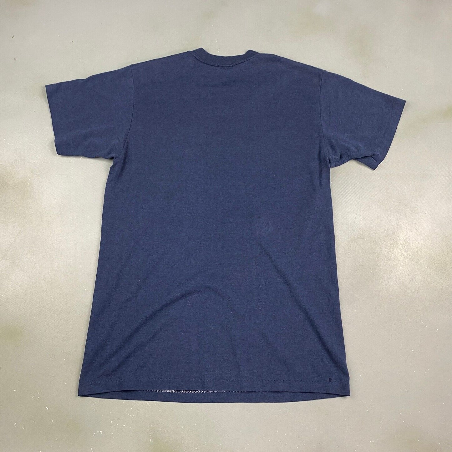 VINTAGE 80s MLB Detroit Tigers Faded Navy Baseball Logo 7 T-Shirt sz Small Adult