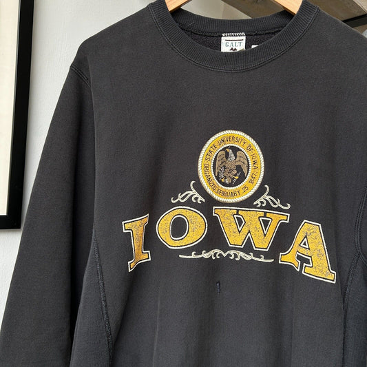 VINTAGE 90s | Iowa College Heavyweight Crew Sweater sz M