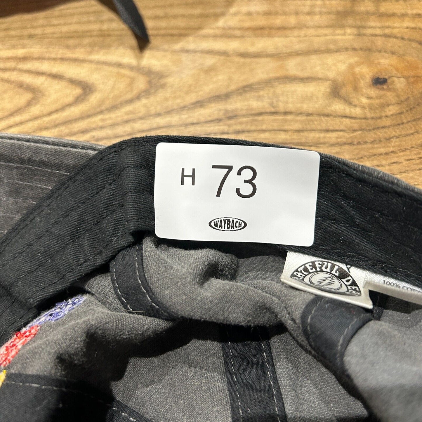 VINTAGE | Grateful Dead Faded Black Strap Back Cap HAT One Size