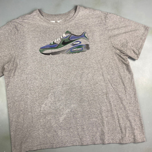 NIKE Air Max Illustration Sneaker Grey T-Shirt sz 3XL Adult