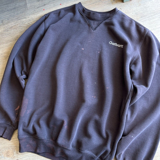 VINTAGE | CARHARTT Embroidered Logo Faded Crew Sweater sz S
