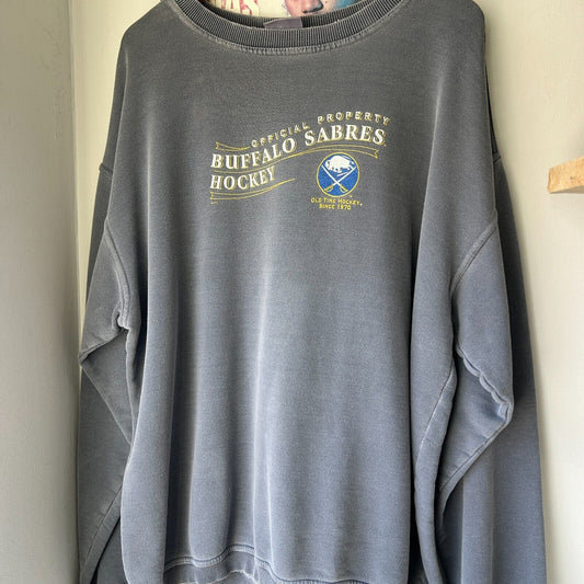 VINTAGE | Buffalo Sabres Faded Crewneck Sweater sz XL