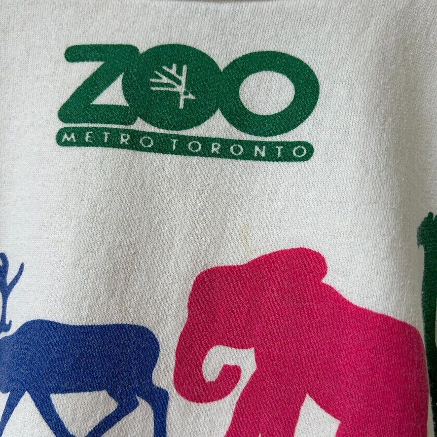 VINTAGE 90s | Metro Toronto Zoo Animals Crewneck Sweater sz S
