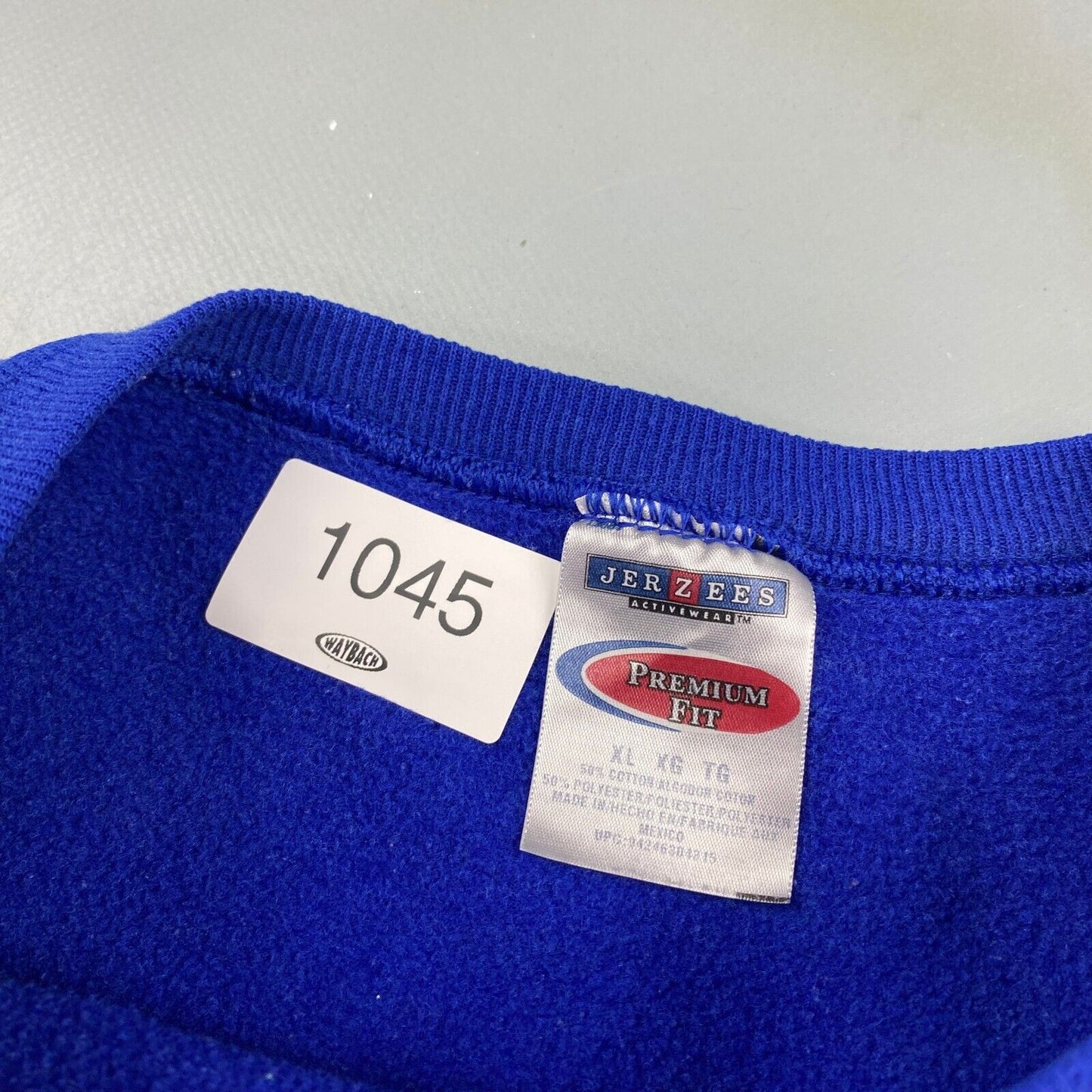 VINTAGE Blank Blue Jerzees Crewneck Sweater sz XL Men Adult