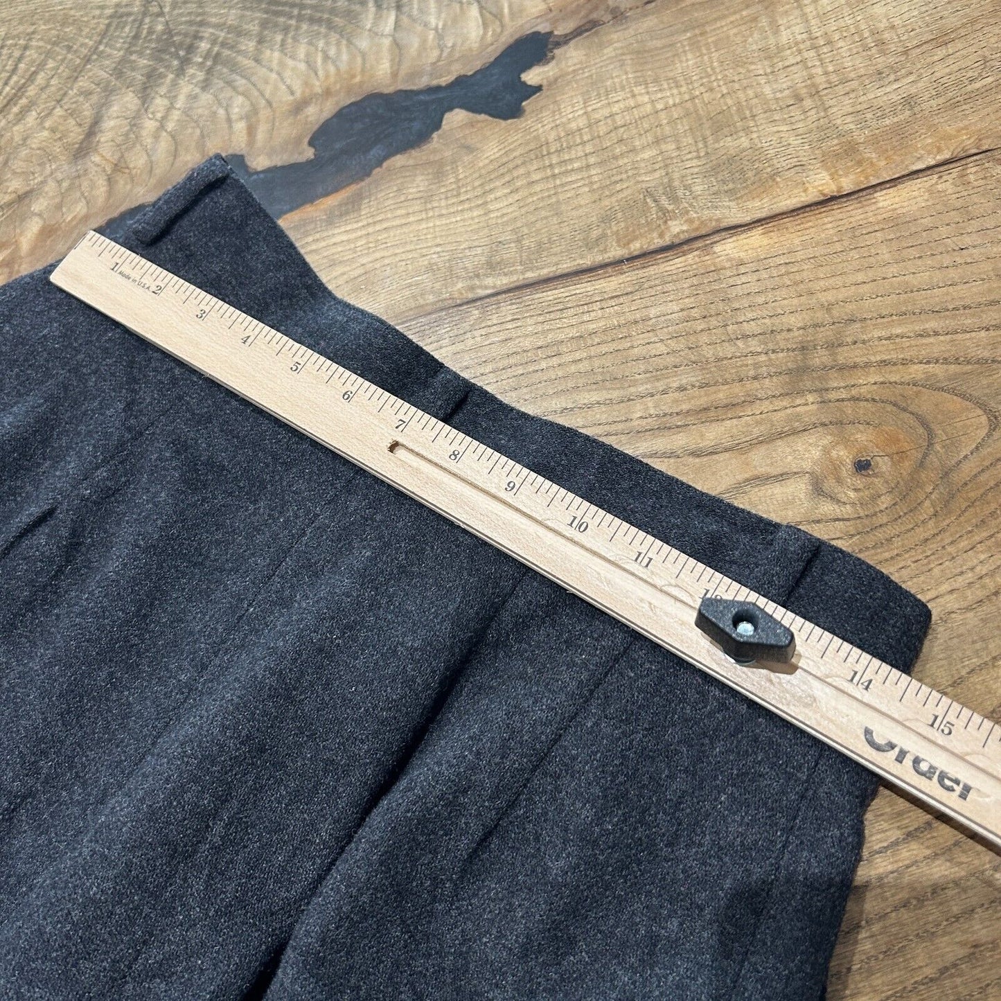 VINTAGE 80s | L.L Bean Black Wool Pleated Trouser Pants W29 L29