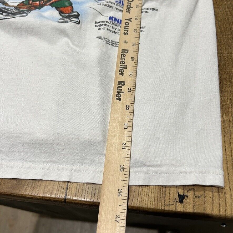 VINTAGE 90s | Anatomy Of A Hockey Player T-Shirt sz M