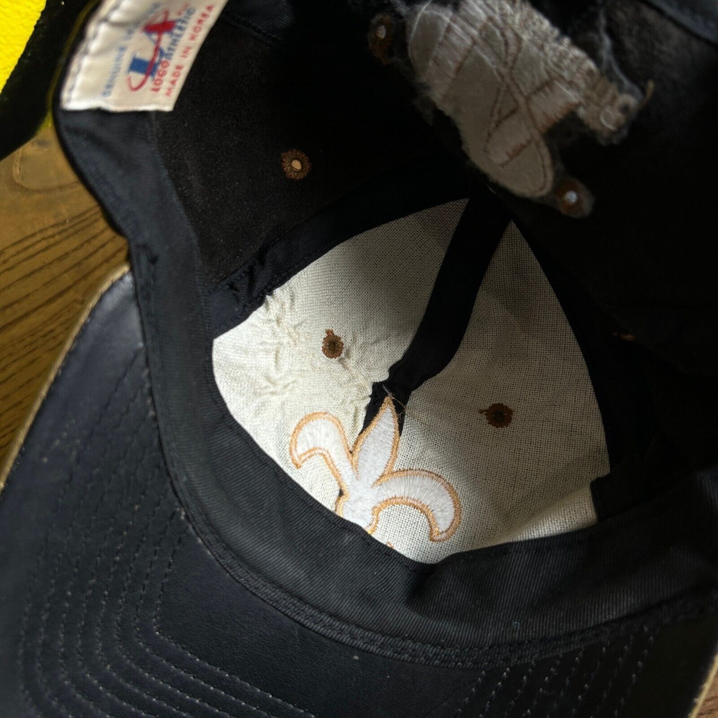 VINTAGE 90s | New Orleans Saints Logo Athletic Snapback Hat Cap One Size Adult
