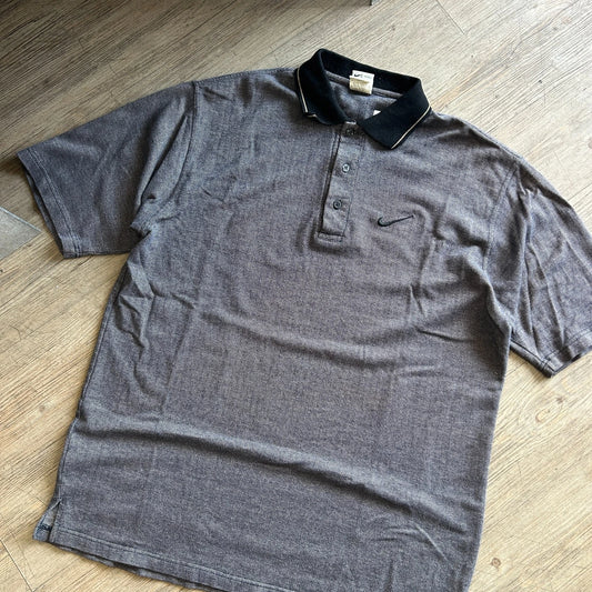 1990s | NIKE Herringbone Golf Polo Shirt sz L/XL