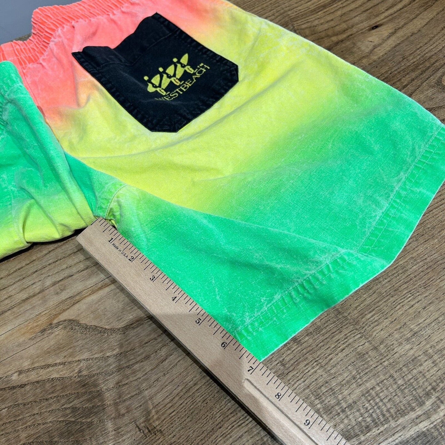 VINTAGE 90s | Westbeach Gradient Beach Shorts sz M-L W34