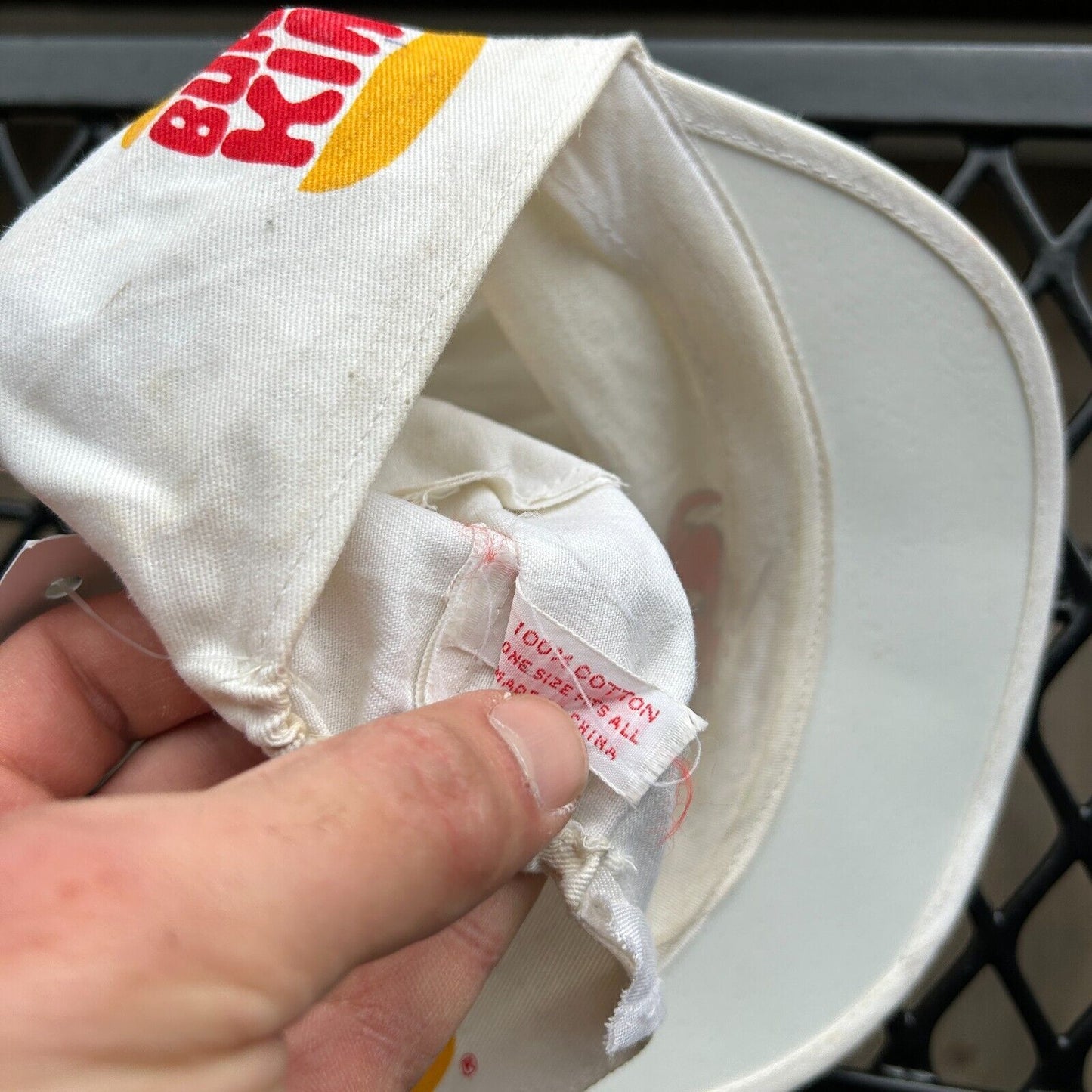 VINTAGE 80s | Cleveland Baseball Burger King Painter Cap HAT One Size Adult