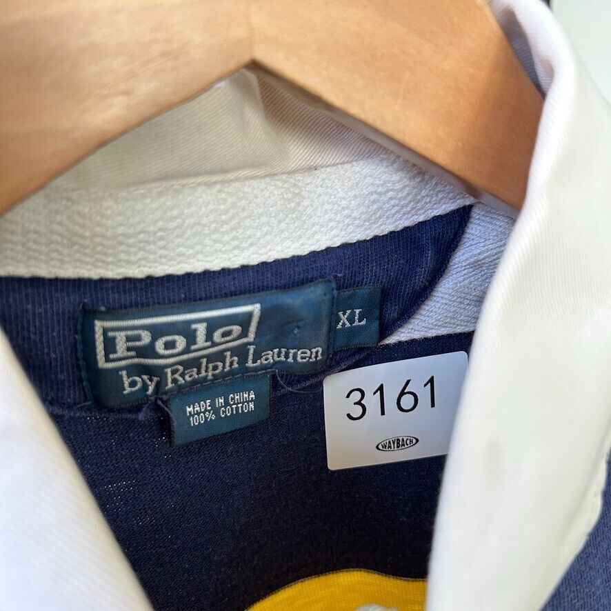 VINTAGE | Ralph Lauren Sm Pony Striped Polo Shirt sz XL