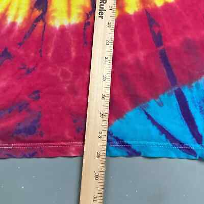 VINTAGE Tye Dye Spiral Multicolor Blank T-Shirt sz XL Adult
