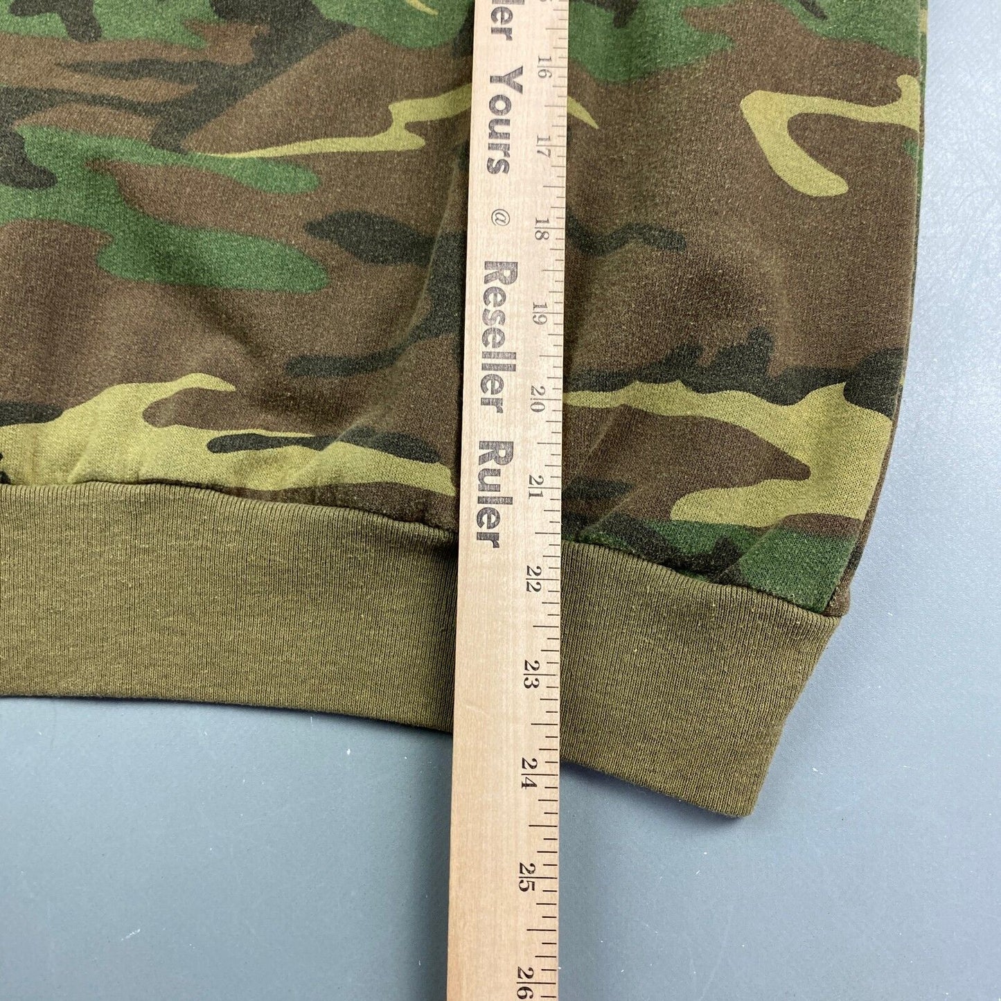 VINTAGE 80s Camouflage Hunting Short Sleeve Sweater sz Small Adult