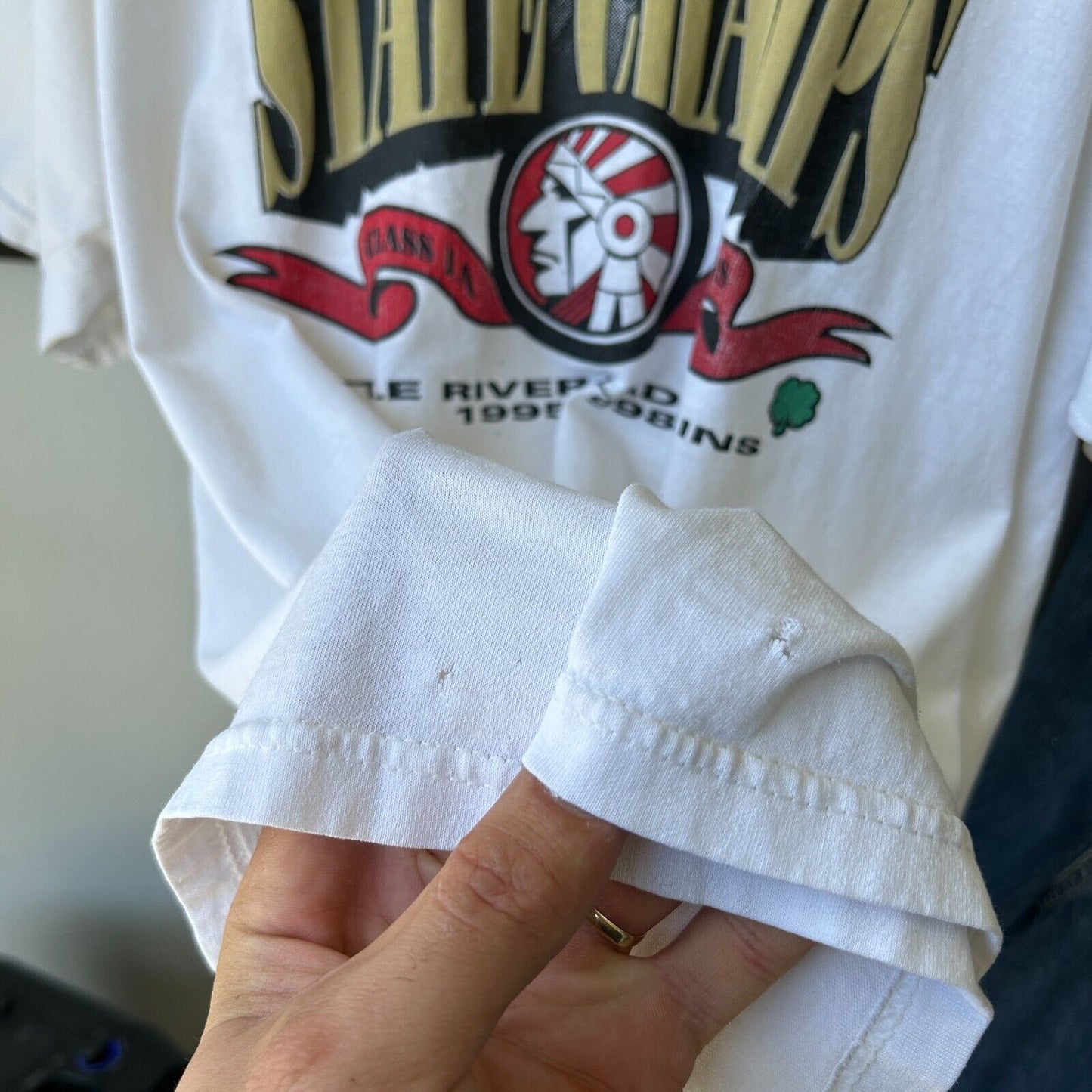 VINTAGE 90s | Little River Lady Skins State Champs T-Shirt sz XL Adult