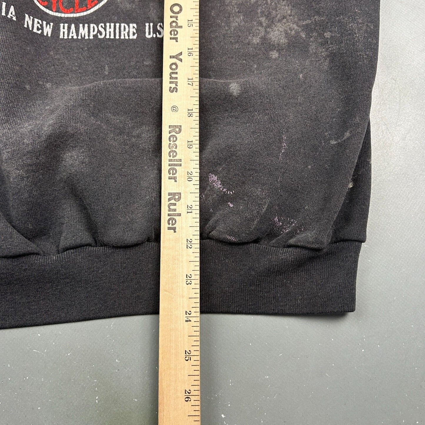 VINTAGE 90s | One Of A Kind American BIKER 3D Emblem Crewneck Sweater sz L Adult