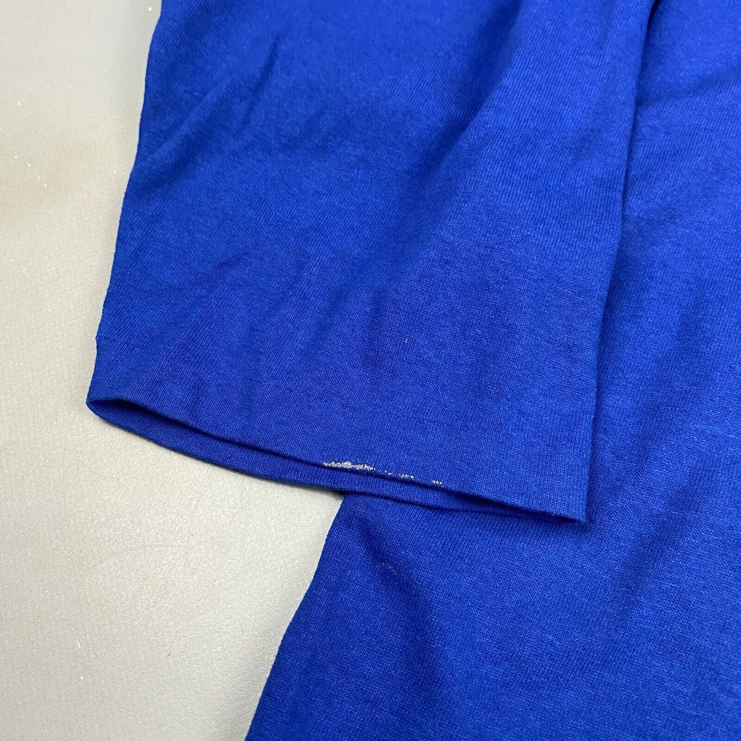 VINTAGE 80s Blank #90 Blue Raglan T-Shirt sz Medium Men Adult