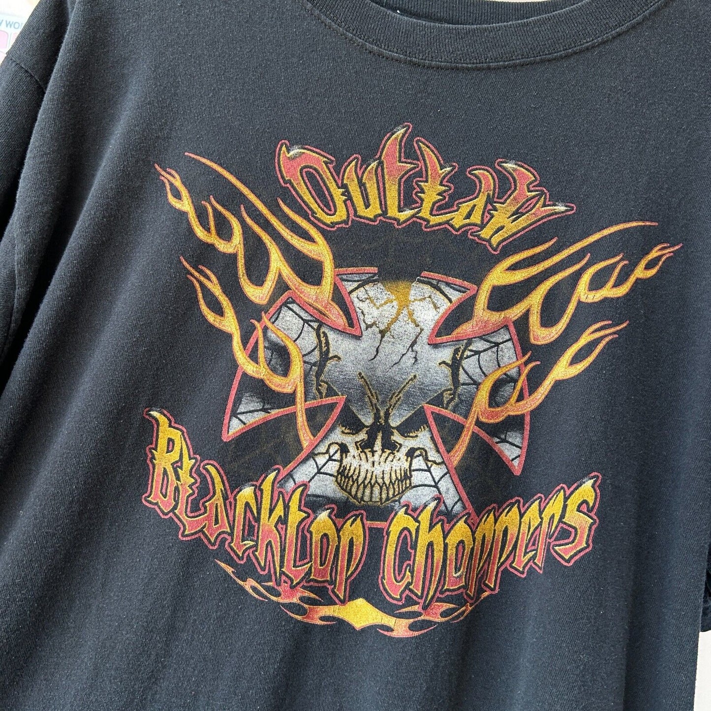 VINTAGE | Outlaw Blacktop Choppers Biker T-Shirt sz L