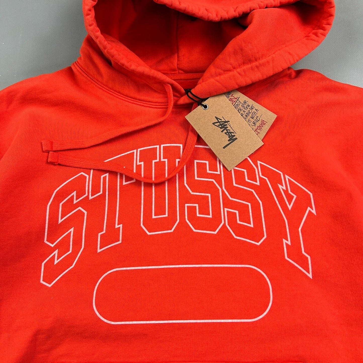 STUSSY SS Boxy Cropped Hoodie Sweater sz Small Adult New With Tags