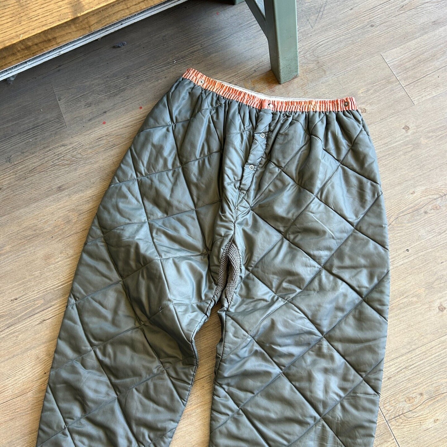 VINTAGE 70s 80s | Military Quilted Liner Pants W33 L30