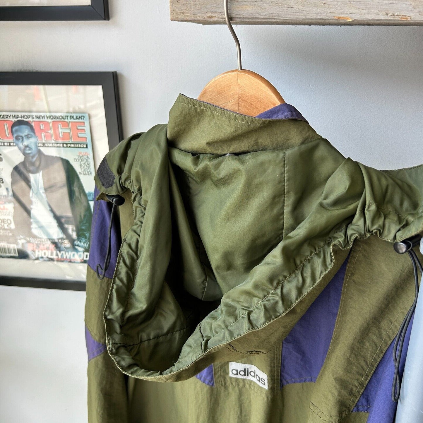 VINTAGE 90s | Adidas Windbreaker Trench Jacket sz XL