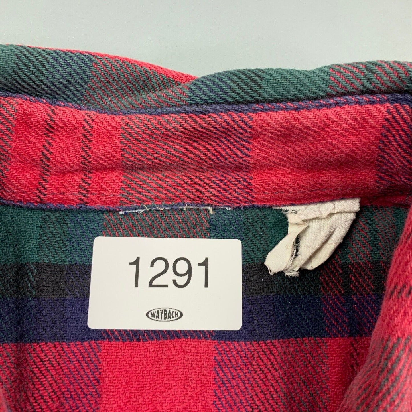 VINTAGE 90s Faded Plaid Flannel Button Up Shirt sz XL Adult