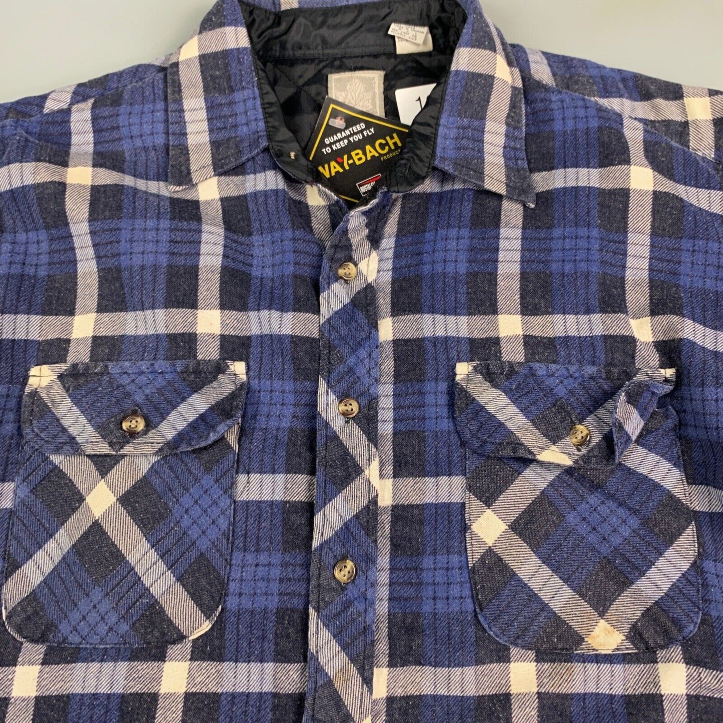 VINTAGE 90s Outdoor Exchange Plaid Lined Flannel Button Up Shirt sz XL Adult