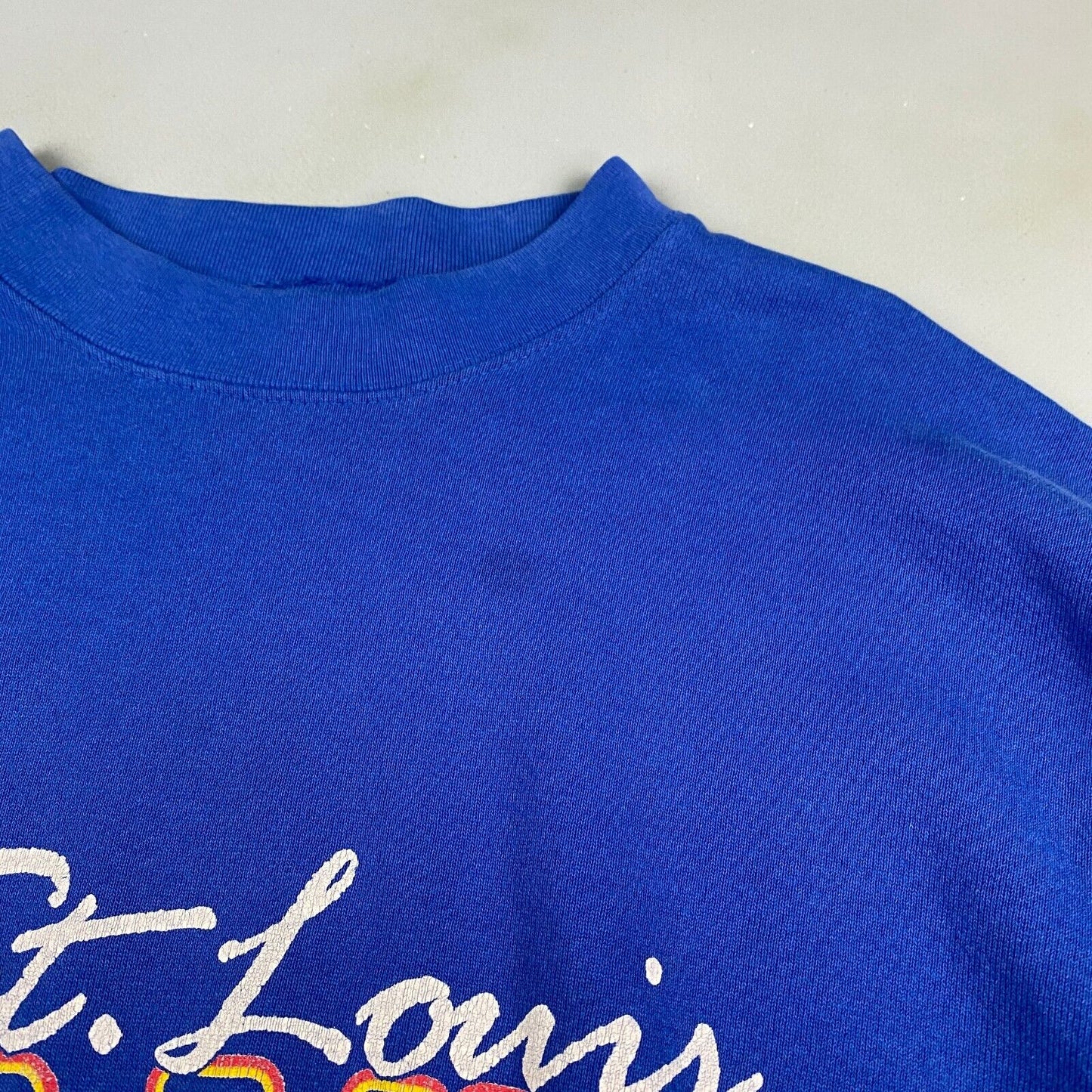 VINTAGE 90s NHL St. Louis Blues Cropped Hockey Sweater sz Medium Adult
