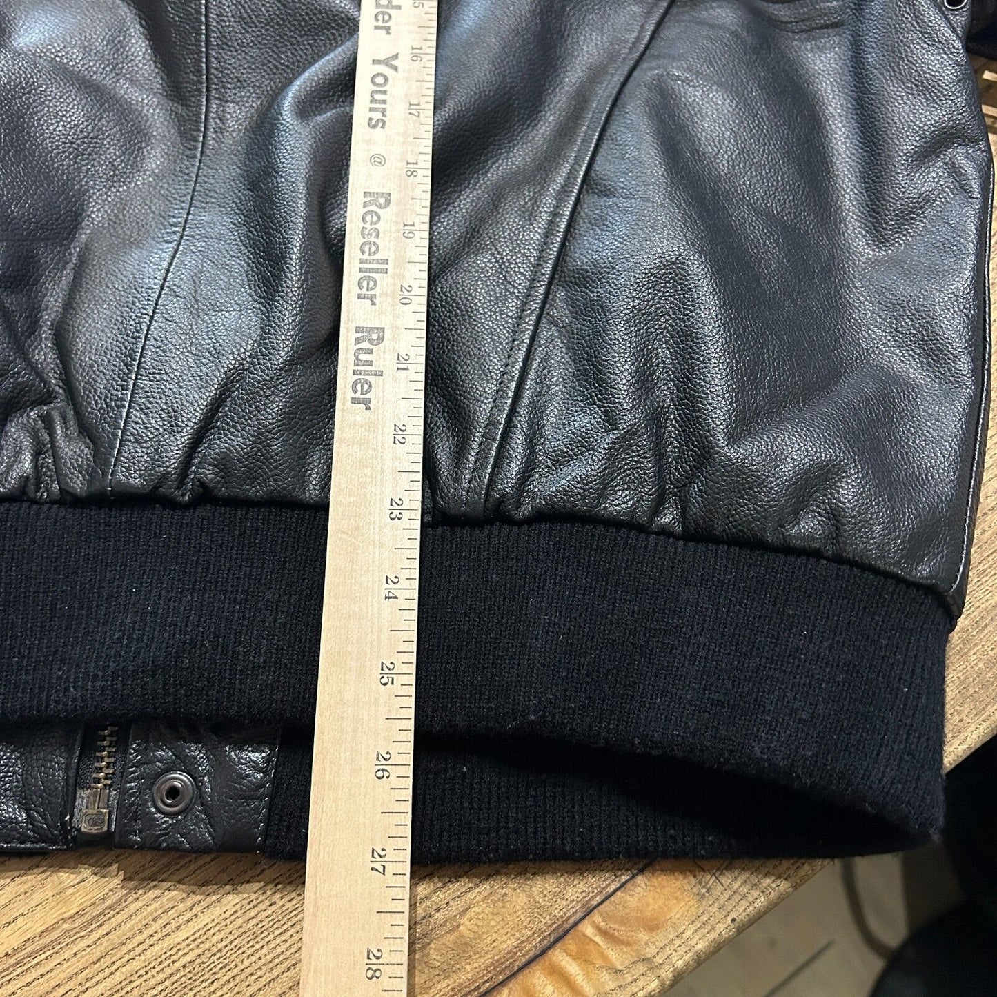 VINTAGE | Type A-2 Flyers Black Leather U.S Army Bomber Jacket sz L