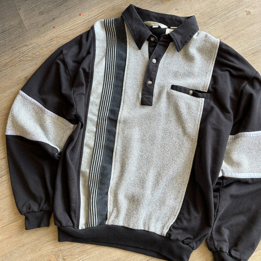 VINTAGE 90s | Cavori Rugby Polo Sweatshirt sz L