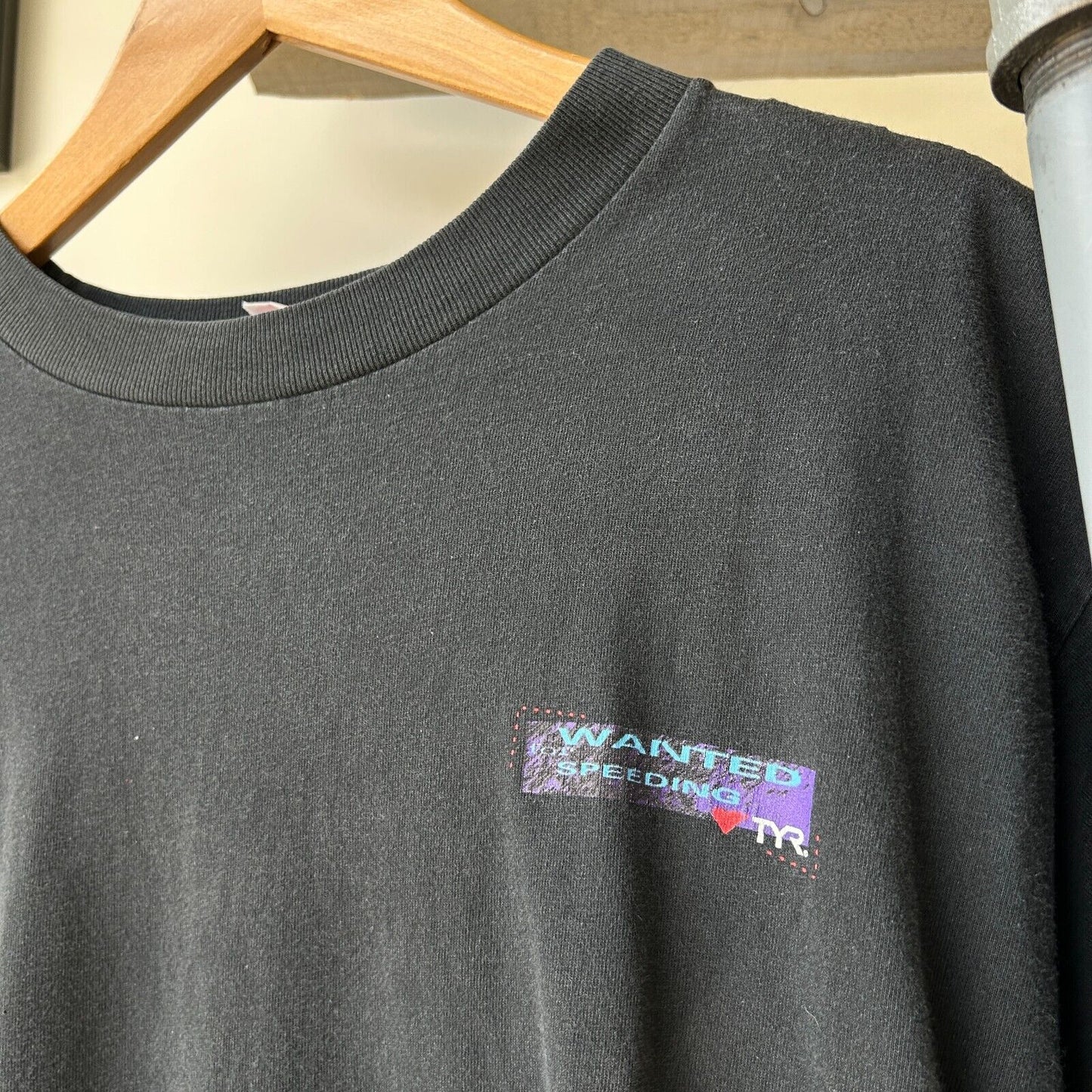 VINTAGE 90s | Wanted For Speeding TYR T-Shirt sz M