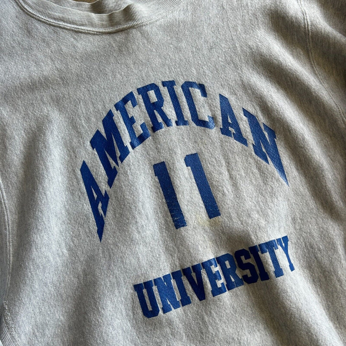 VINTAGE 90s | American University CAMBER Reverse Weave Crew Sweater sz L