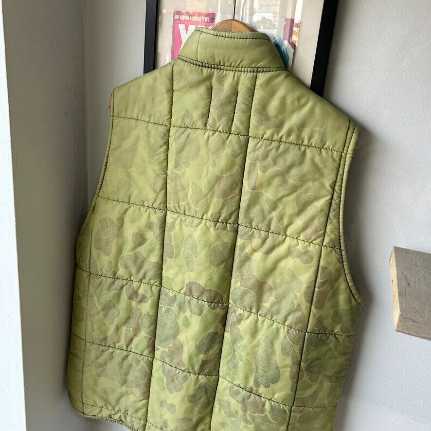 VINTAGE 70s/80s | Zero Wear Faded Camo Hunting Vest Jacket sz L