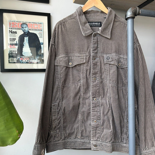VINTAGE 90s | Pelle Pelle Corduroy Trucker Jacket sz XXL