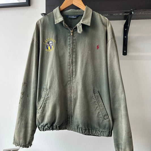 VINTAGE 90s | POLO By Ralph Lauren Sun Faded Thrashed Harrington Jacket sz L