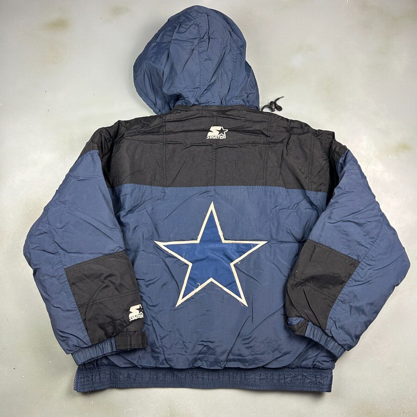 VINTAGE 90s | Dallas Cowboys Starter Anorak Down 1/4 Zip Jacket sz M Adult