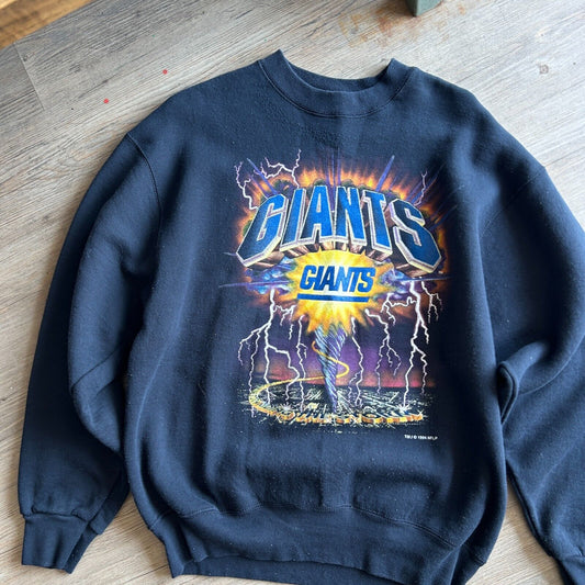 VINTAGE 90s | NY Giants Football Storm Crew Sweater sz L