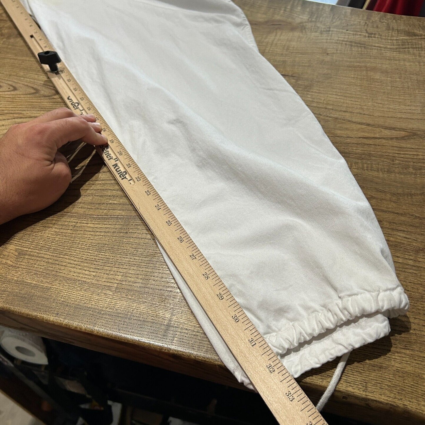 VINTAGE 90s | UFO White Cotton Parachute Baggy Pants sz OneSize