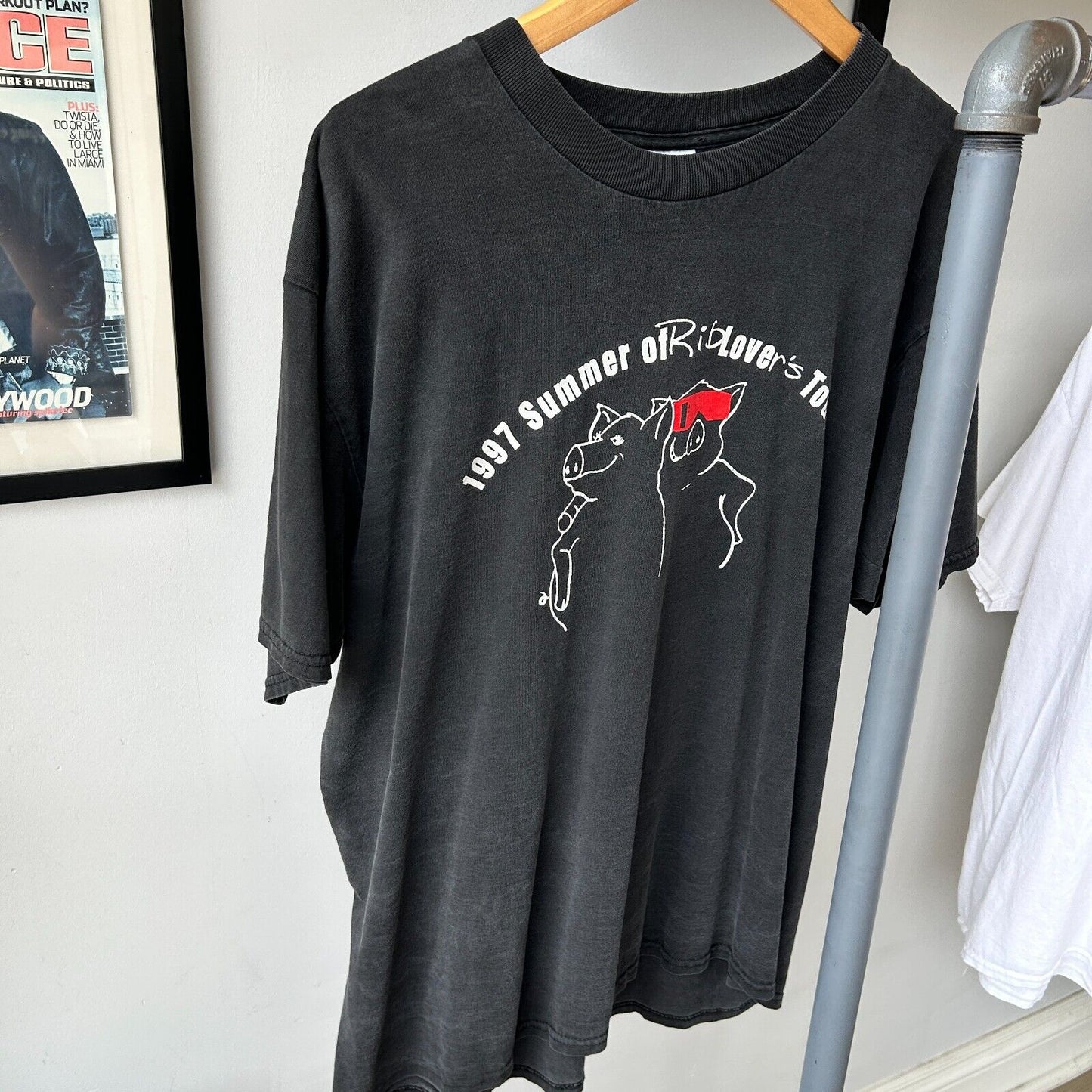 VINTAGE 90s | Summer Of Rib Lovers Faded T-Shirt sz L