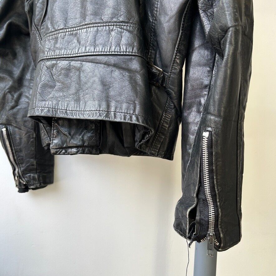 VINTAGE 70s | Schott NYC Motorcycle Leather Jacket sz M 40