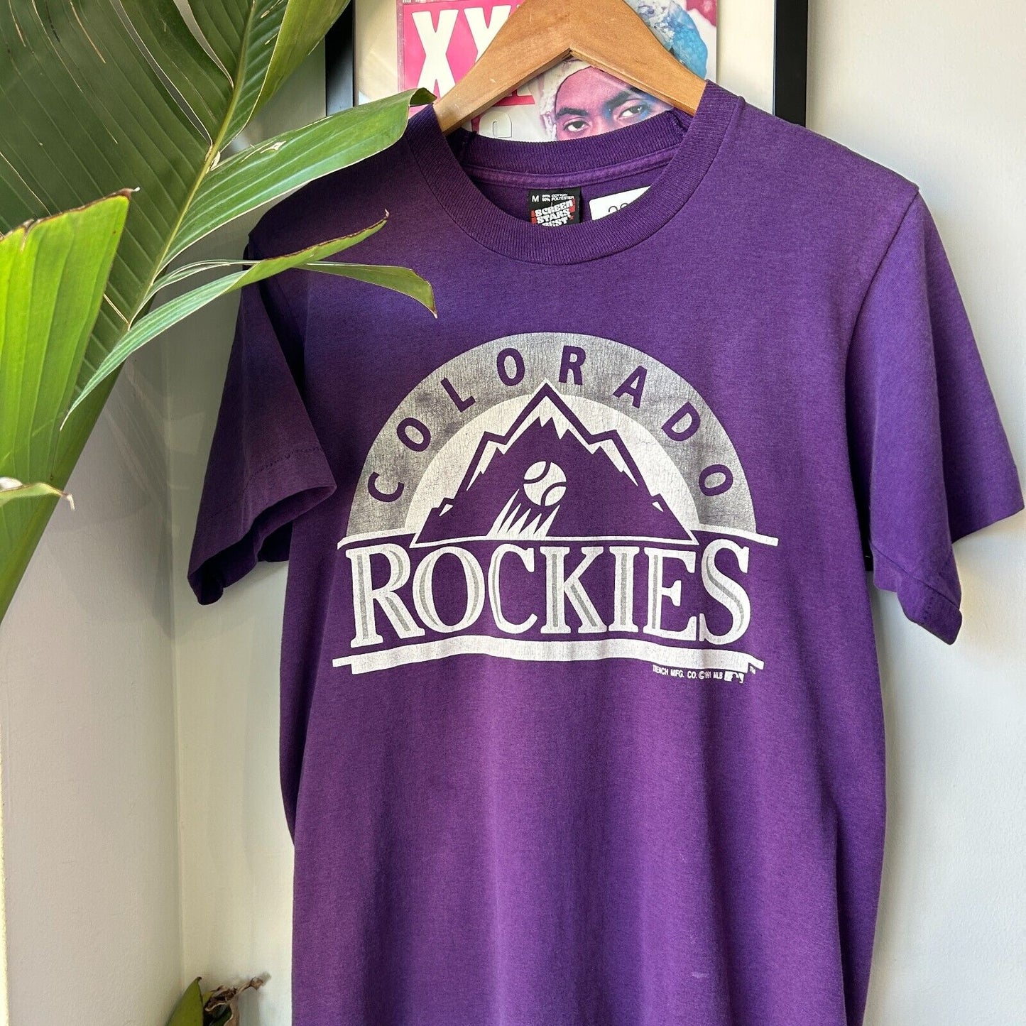 VINTAGE 90s | Colorado Rockies Baseball MLB T-Shirt sz M Adult