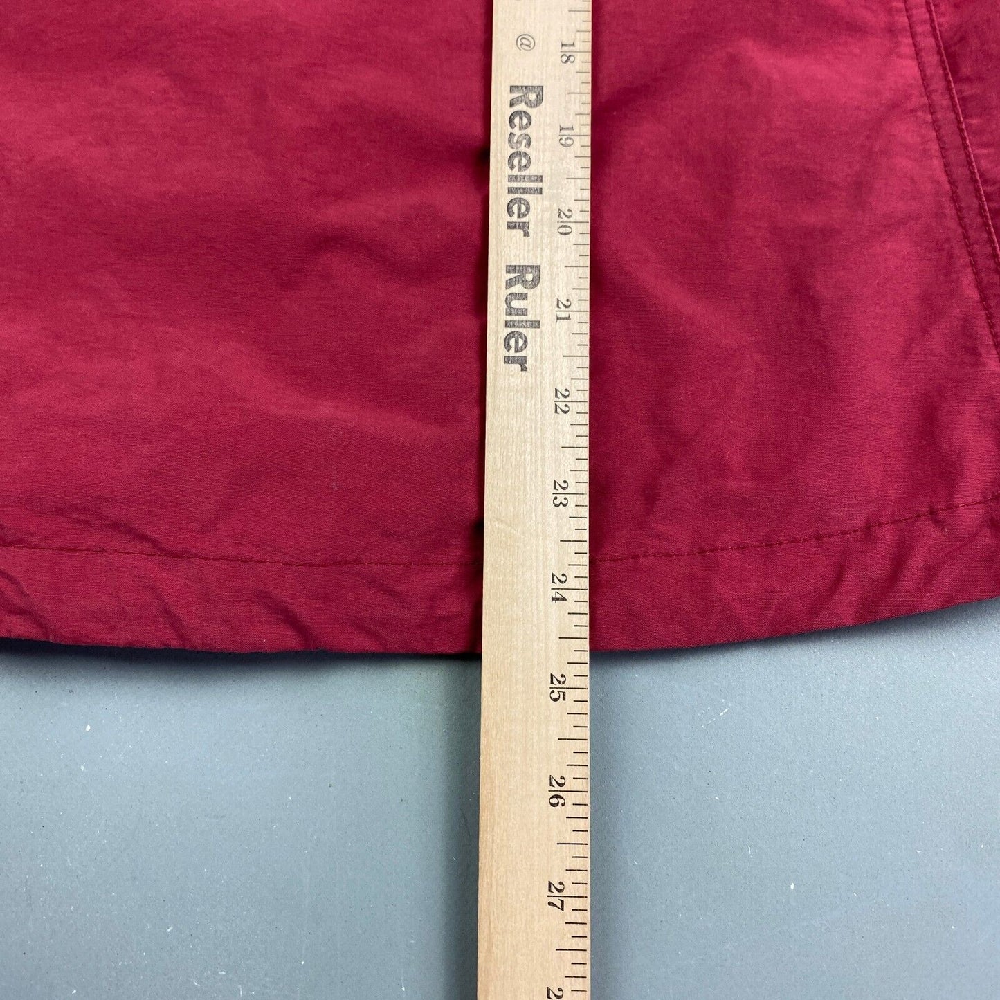 VINTAGE 90s Columbia Red Cotton Blend Tech Windbreaker Jacket sz Small Adult