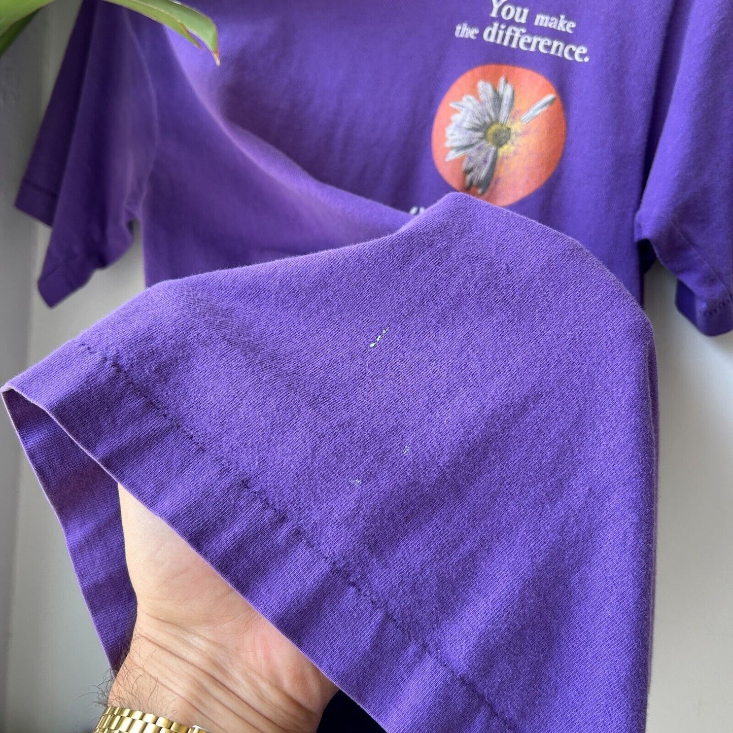 VINTAGE 90s | Stop Violence Against Women The Body Shop T-Shirt sz S